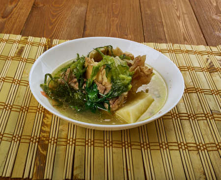 Nigerian bitter leaf soup -  Ofe Onugbu