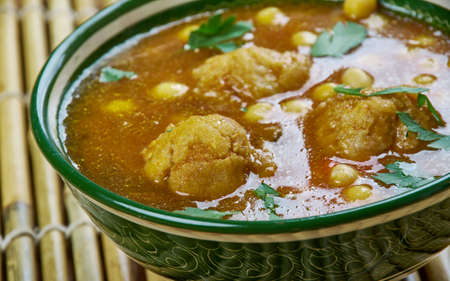 AnalÄ± kÄ±zlÄ± soup -  soup from South and Southeastern Turkey, which includes meatballs,...