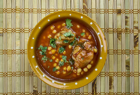 Murgh Cholay - Chicken and Chickpeas Curry, Pakistan popular curry dishの写真素材