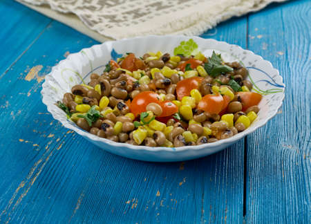 Black-Eyed Pea Dip , Mexican food close upの写真素材