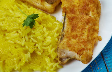 Sabzi Polo va Mahi - Herbed Persian Rice and Pan-fried White Fish
