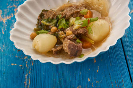 Dizi Mutton stew -  Persian cuisine,Traditional Iranian Lamb Chickpea  stew