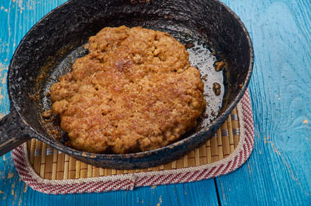 Kebab tabei - Persian Pan Kebab, Persian Beef Patties with saffron Riceの写真素材