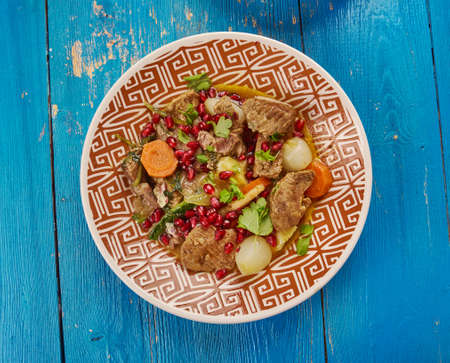 Nar qovurma - Turkish stew lamb with pomegranateの写真素材