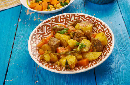 DadlÄ± qovurma - Turkish dish with lamb and vegetablesの写真素材