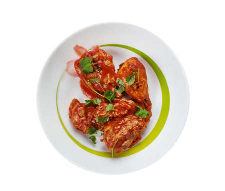 Kenyans love chicken, African Style close upの写真素材