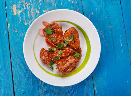 Kenyans love chicken, African Style close upの写真素材