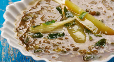 Indian Lentil Soup Dal Shorvaの写真素材