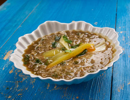 Indian Lentil Soup Dal Shorvaの写真素材