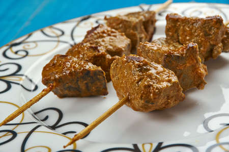 Jigar kabob - Uzbek kebab from the liver