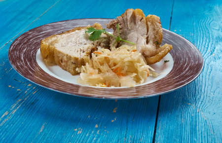 Authentic Schweinebraten German Pork Roast,  Bavarian Styleの写真素材