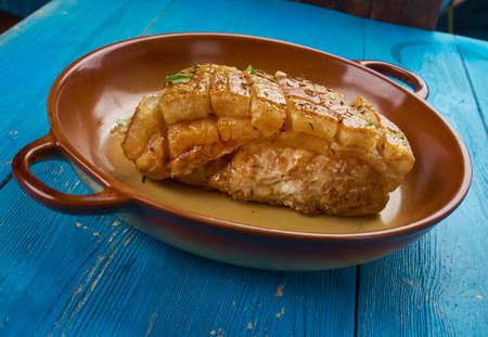 Authentic Schweinebraten German Pork Roast,  Bavarian Styleの写真素材