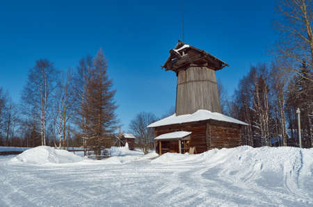 Russian Traditional wooden mill, Malye Karely village, Arkhangelsk region, Russiaの写真素材