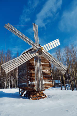 Russian Traditional wooden mill, Malye Karely village, Arkhangelsk region, Russiaの写真素材