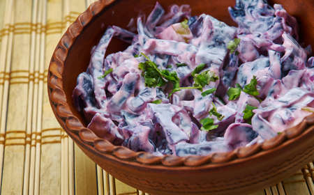 Polish Fried Red Cabbage with Apples  - Czerwona Kapustaの写真素材