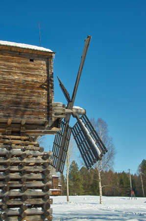 Russian Traditional wooden mill, Malye Karely village, Arkhangelsk region, Russiaの写真素材