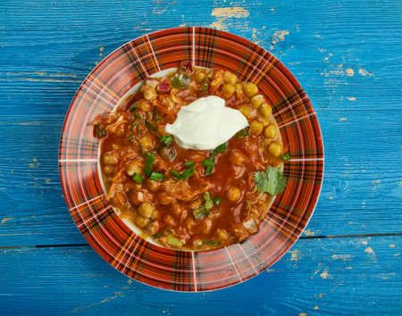 Vegan  Buffalo Chickpea Chili close up 