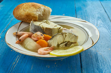 Greek Fisherman Stew, traditional soup made by many in Greece