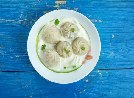 Mamtu - dumplings , fast food dish  in Gilgit Baltistanの写真素材