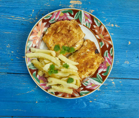 crispy fried fish , white fish fillets, Norwegian or Alaska Cod