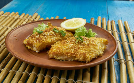 Coconut Crusted Cod ,Coconut Crusted White Fishの写真素材