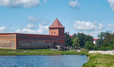 Castle in the town of Lida in Belarus