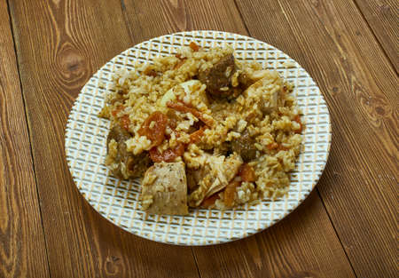 plov tontarma - Uzbek pilaf of fried riceの写真素材