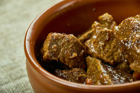 Bourbon Butter Venison Steak close upの写真素材