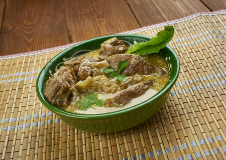 Simple Mutton Curry - most meat-eating Indian, close upの写真素材