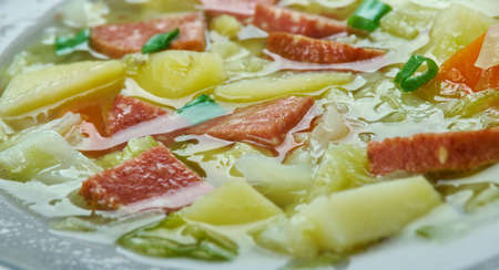 Soupe au choux - French Cabbage Soup, French cuisineの写真素材