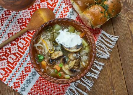 Kapustnica  - traditional Slovak Christmas sauerkraut soupの写真素材