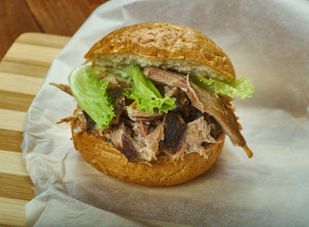 North Carolina Pulled-Pork Barbecue Sandwich   , North Carolina.