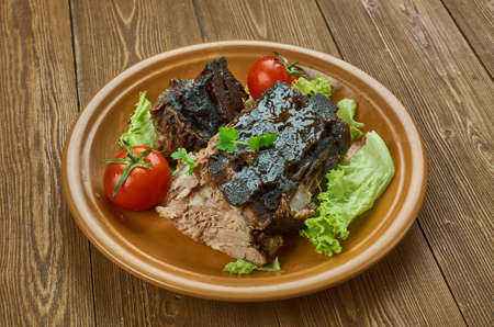 Cuban Mojo Marinated Pork -  Lechon Asado, traditional Cuban roasted pork r