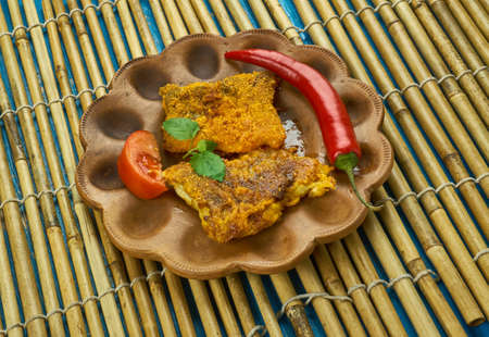 Chettinad Fish Fry - Chettinad cuisine , Fish fillet marinated in chettinad style masala and then shallow fried in oilの写真素材