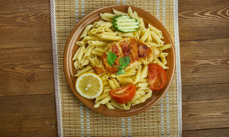 One-Pot Cheesy Chicken Enchilada Pasta , Mexican  cookingの写真素材