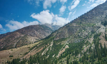 Barskoon Gorge,  Beautiful view of the mountains, Kyrgyzstan,  Central Asia