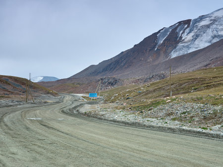 Barskoon Gorge,  Beautiful view of the mountains, Kyrgyzstan,  Central Asiaのeditorial素材
