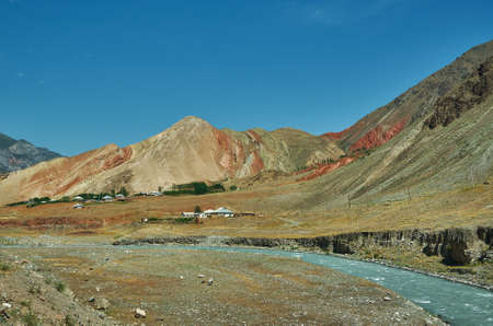 Rver valleys Gulcha  , Pamir Highway, Kyrgyzstan, Central Asia