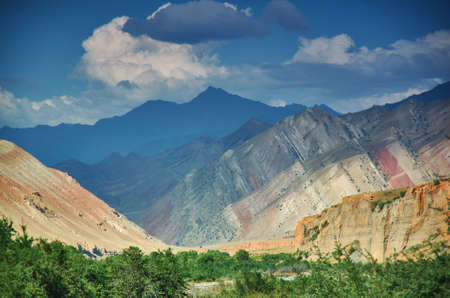 Rver valleys Gulcha  , Pamir Highway, Kyrgyzstan, Central Asia