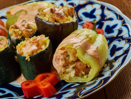 Xorcis tolma stuffed vegetables , Georgian cuisineの写真素材