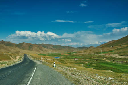 Taldyk Pass, 3615 m, Pamir Highway, Kyrgyzstan, Beautiful view of the mountain road