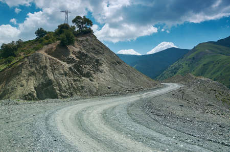 Mountain road district of Jalal-Abad Region in western Kyrgyzstan.