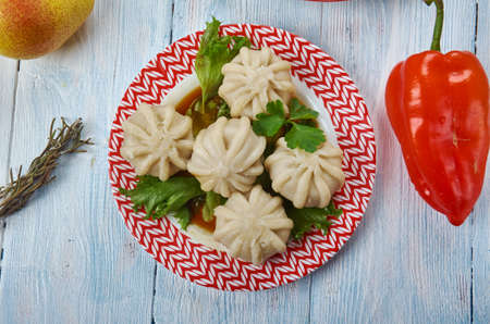 Kawa manta, Uyghur Lamb and Pumpkin Dumplings , Uyghur cuisine,  Asia Traditional assorted dishes,...