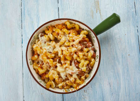 Homemade Cheeseburger Macaroni Skillet, large skillet, season the beef with the garlic and seasoning...