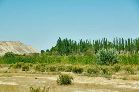 Naryn river valley, Naryn Region, Tian Shan mountains in Kyrgyzstan, Central Asia,