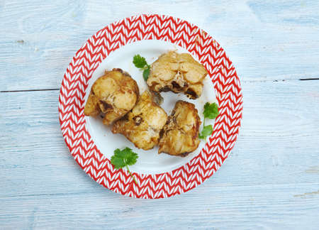 Fish Korma,  South Asian dish close up