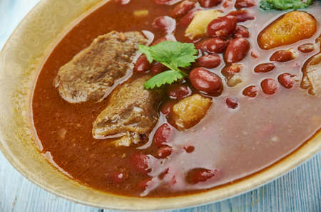 Papurokka - Finnish beetroot, bean and beef soupの写真素材