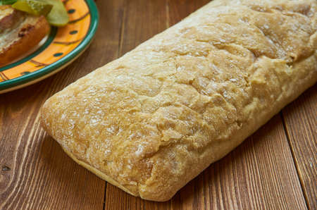 Franskbrod, Danish-French White bread , Danish homemade cuisine, Traditional assorted dishes, Top...
