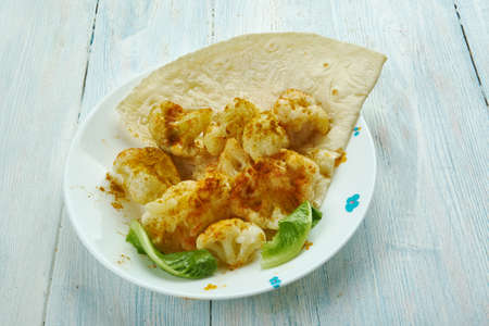 Spicy Roasted Cauliflower  with Turmericの写真素材