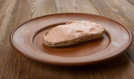 Fleskepolse - Norwegian meat dish used for bread, entirely from pork.,  close up 